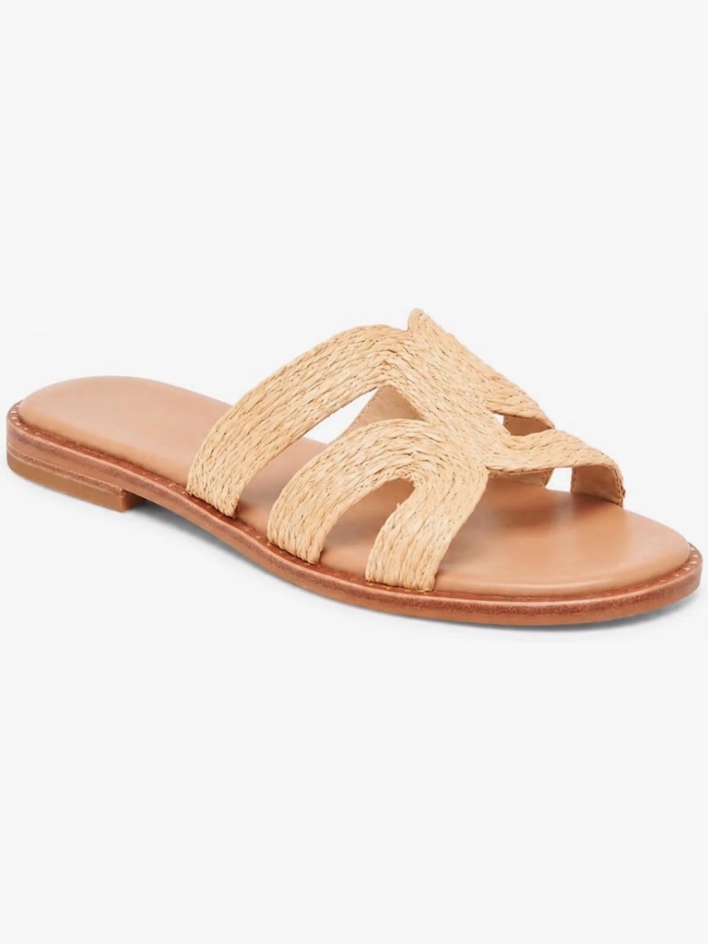 Braided Raffia Slide Sandal - Natural